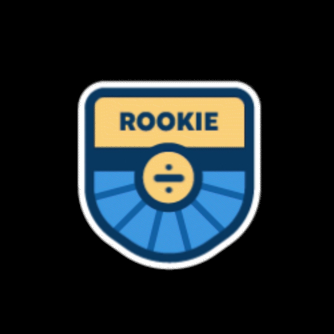 Rookie tier badge with division symbol
