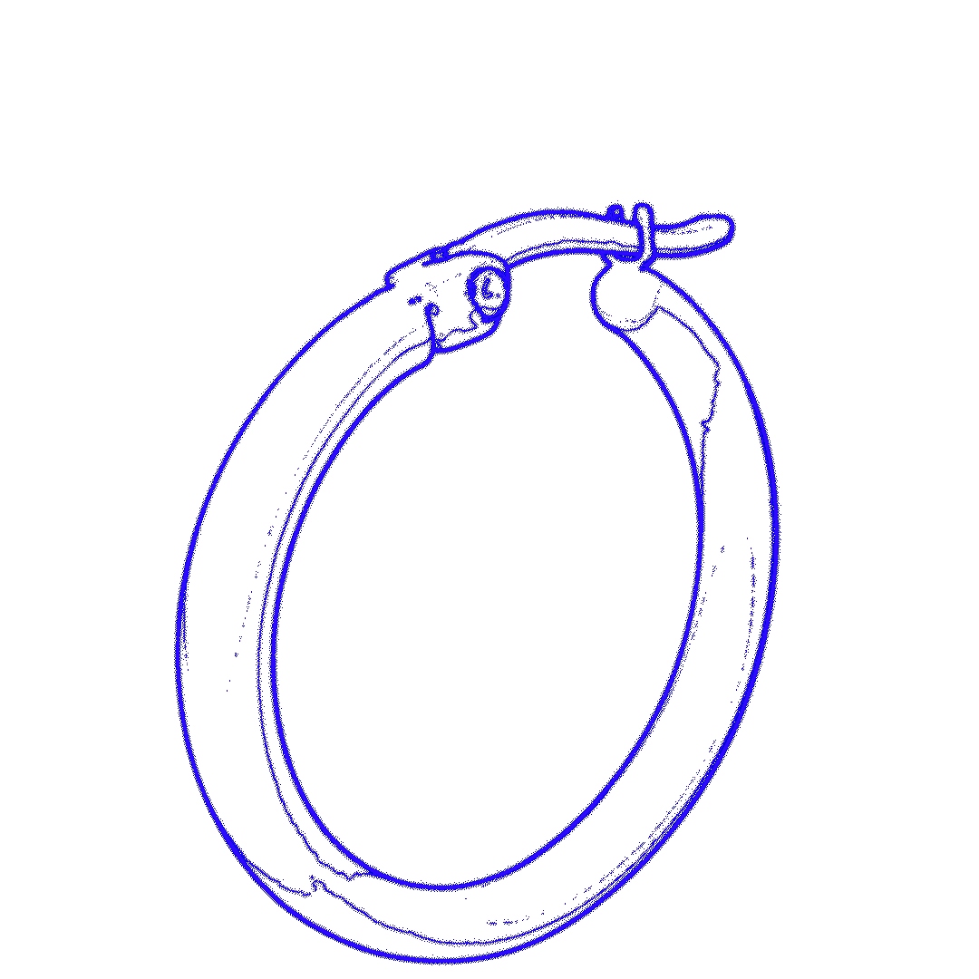 Technical illustration of latch hoop earring mechanism